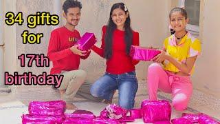 34 gifts for 17th birthday | Payal ka birthday gifts | aman dancer real