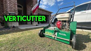 Verticutting a Bermudagrass Lawn