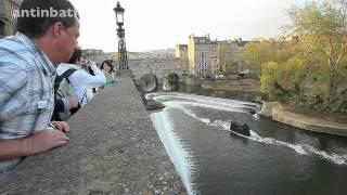 Submarine in Pulteney Weir video Bath