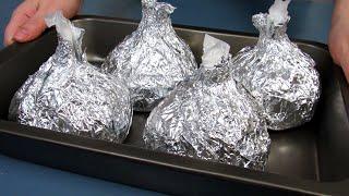I just wrapped everything in foil and into the oven! Delicious DINNER from simple products!
