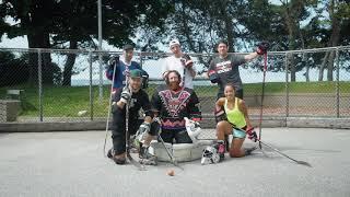 Street Shinny! Sign up for friendly outdoor roller hockey with a ball