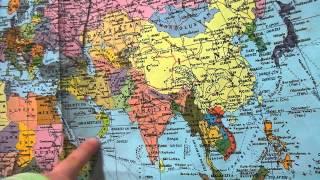 Карта мира. Камилла 3.4 года