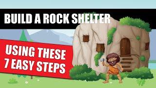 Overnight Survival Shelter - How To Build A Rock Shelter With Fireplace