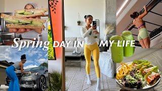 SPRING DAY IN MY LIFE | productive, car wash, healthy snacks &  juicing