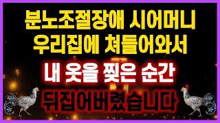 [역대급 사이다 사연] 분노조절장애 시어머니가 우리집에 쳐들어와서 막말을 하며 내 옷을 찢은 순간 뒤집어버렸습니다 사연모음 실화사연