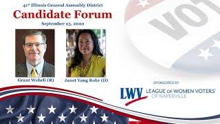 41st District Illinois General Assembly Candidate Forum - 9/23/20