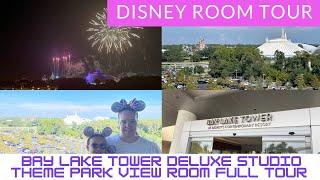 Bay lake tower deluxe studio theme park view. Full room tour. Disney contemporary resort,room 7818.