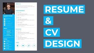 How to create the Resume CV design using HTML and CSS -- Resume Design -- CV Design