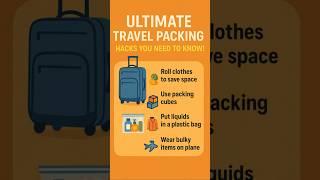 Ultimate Travel Packing Hacks You Need to Know! #travel #Airport trips #airport #shorts #airorttips