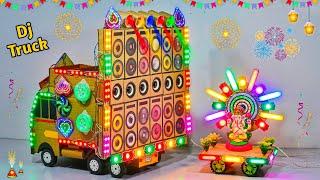 Diy Mini Wedding Dj Road Lights Gadi Wala Dj | Mini Dj Truck Decoration Light Gauri Ganesh Pooja Dj