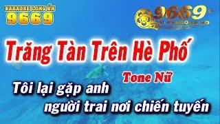 Karaoke Trăng Tàn Trên Hè Phố | Tone Nữ beat chuẩn | Nhạc sống LA STUDIO | Karaoke 9669