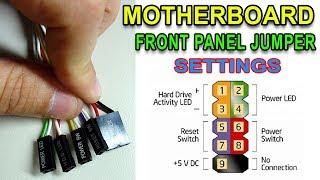 Motherboard Front Panel Jumper Settings | Power On Reset HDD Led Power Led Jumper Settings...