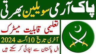 Pakistan Army Civilian Latest Jobs 2024 | Pak Army New Jobs Today | Technical Job Info 1.0