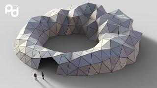 # 194 : Triangular Pattern Pavilion / Rhino Grasshopper Advanced Tutorial