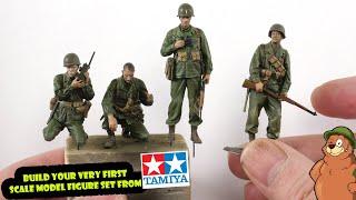 Build/Paint your very first TAMIYA scale figures ! - USA ww2 scout set