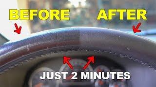 Make Your Shiny Leather Steering Wheel Like New Again!