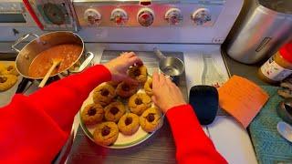 Baking Peanut Butter Kiss Cookies | No Frills ASMR Cooking Vlog