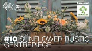 Rustic Sunflower Centrepiece in wooden box