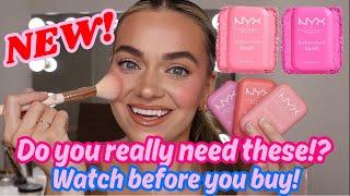 NEW NYX Buttermelt Blush SWATCHES! DEMO! FULL REVIEW!