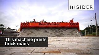 This machine prints brick roads