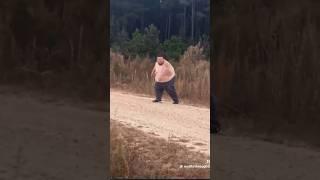 TRY NOT TO LAUGH - Wild Man Falls Crossing Road #funny