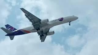 YT air Boeing 757 Landing at Jinnah In't Airport Karachi.