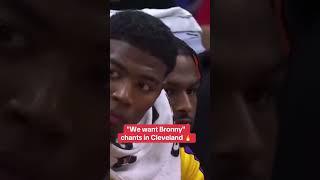 Cleveland fans chant 'We want Bronny' 