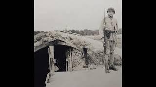 World War I French Soldiers at Dugout Postcard