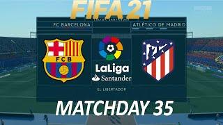 FIFA 21 Barcelona vs Atletico Madrid | La Liga 2021 | PS4 Full Match