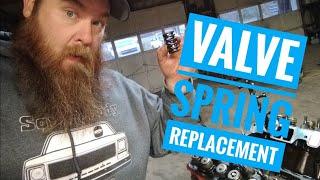 How to change valve springs with the heads on.