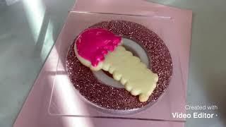 Hot Pink Jellyfish cookie