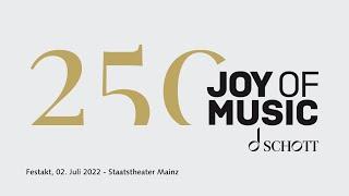 250 Jahre Schott Music - Impressionen des Festakts im Staatstheater Mainz