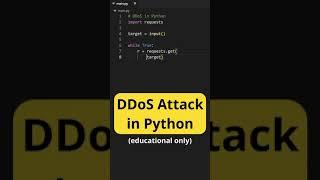 DDoS Attack in Python (educational purposes only)