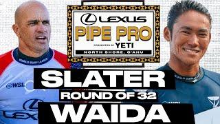 Kelly Slater vs Rio Waida | Lexus Pipe Pro presented by YETI 2025 - Round of 32