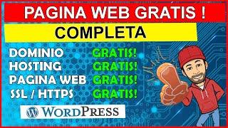 ️  Pagina Web GRATIS, dominio, hosting, SSL, ALTERNATIVA 1, wordpress 1 tutorial español