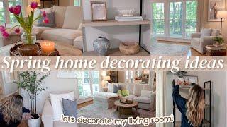 HOME DECORATING IDEAS | spring living room decorate with me + living room decorating ideas 2024!