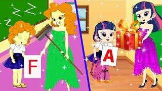 Equestria Girls Kids School cheatting Makeup Contest In Class Animation Collection