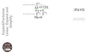 Expand/Factorise Linear: Expand and Simplify (Grade 4) - OnMaths GCSE Maths Revision