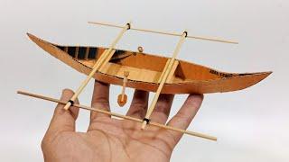 How To Make Boat With Cardboard DIY Cardboard Boat Model | Dory Fishing Boat