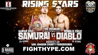 "SAMURAI" DAMIAN SOSA VS. "DIABLO" RONALD CRUZ LIVE TOSCANO BOXING FIGHT NIGHT