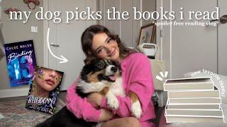 my dog picks the books i read!  *spoiler free reading vlog*