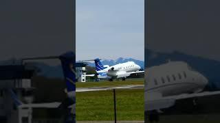 Private jet flys a very fast approach into Blenheim #aviation #swiss001landing #shorts