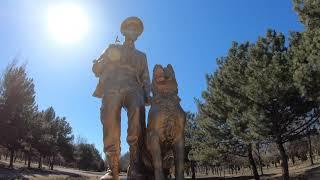 4K/60 Walk in the Victory Park /Bishkek/. At the south gate. Nature sounds.