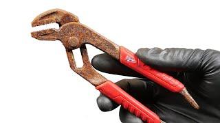 Restoration of Milwaukee Straight Jaw Pliers  - Rust removal and Nickel plating