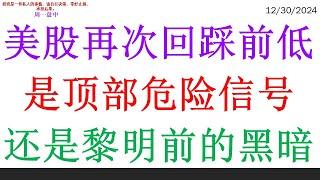 美股再次回踩前低, 是顶部危险信号。还是黎明前的黑暗