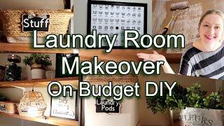 LAUNDRY ROOM MAKEOVER // DIY LAUNDRY ROOM MAKEOVER ON BUDGET