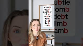 Silent b in English 