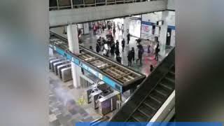 MUJERES REALIZAN PROTESTAS CONTRA LA VIOLENCIA EN LA  ESTACIÓN DEL METRO CHABACANO