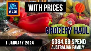 GROCERY HAUL with PRICES | AUSTRALIA | Aldi & Coles | 1 January 2024
