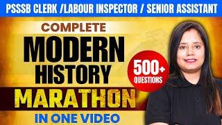 PSSSB Clerk 2024  | Modern History -Complete one Shot Marathon #psssbclerk2024